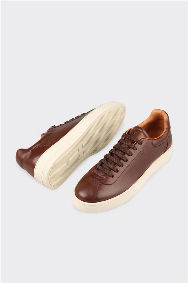 Kahve Deri Erkek Spor Ayakkabı