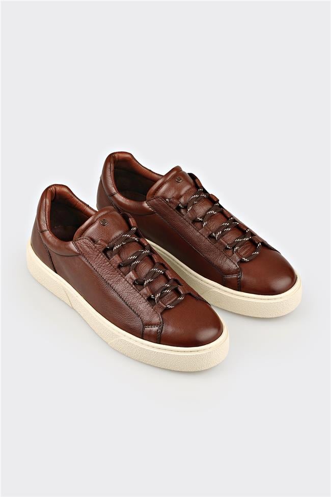 Kahve Deri Erkek Spor Ayakkabı