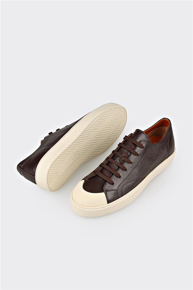 Kahve Deri Erkek Spor Ayakkabı