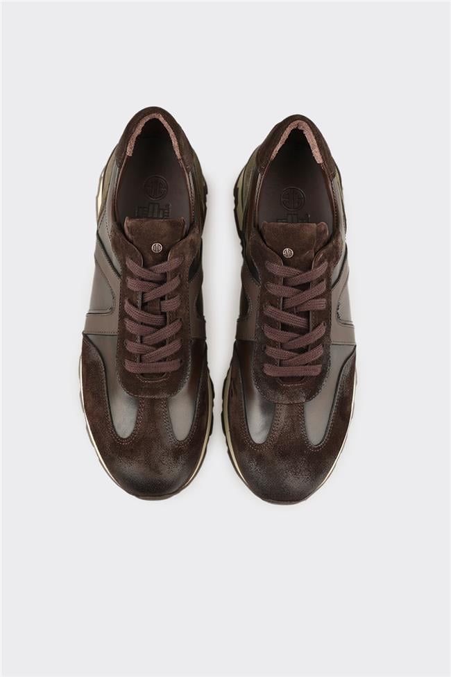 Kahve Deri Erkek Spor Ayakkabı