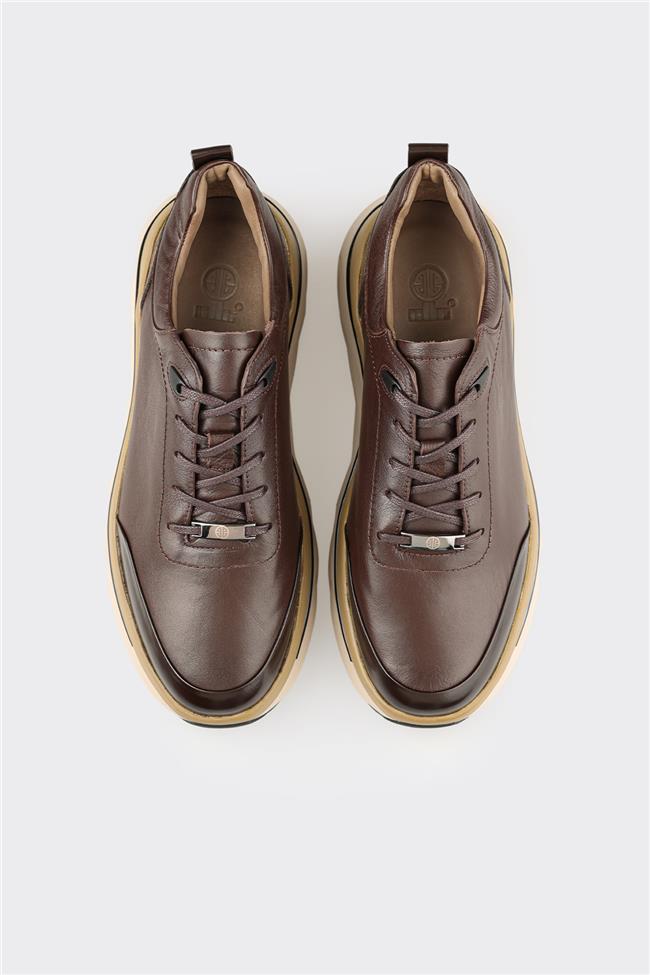 Kahve Deri Erkek Spor Ayakkabı