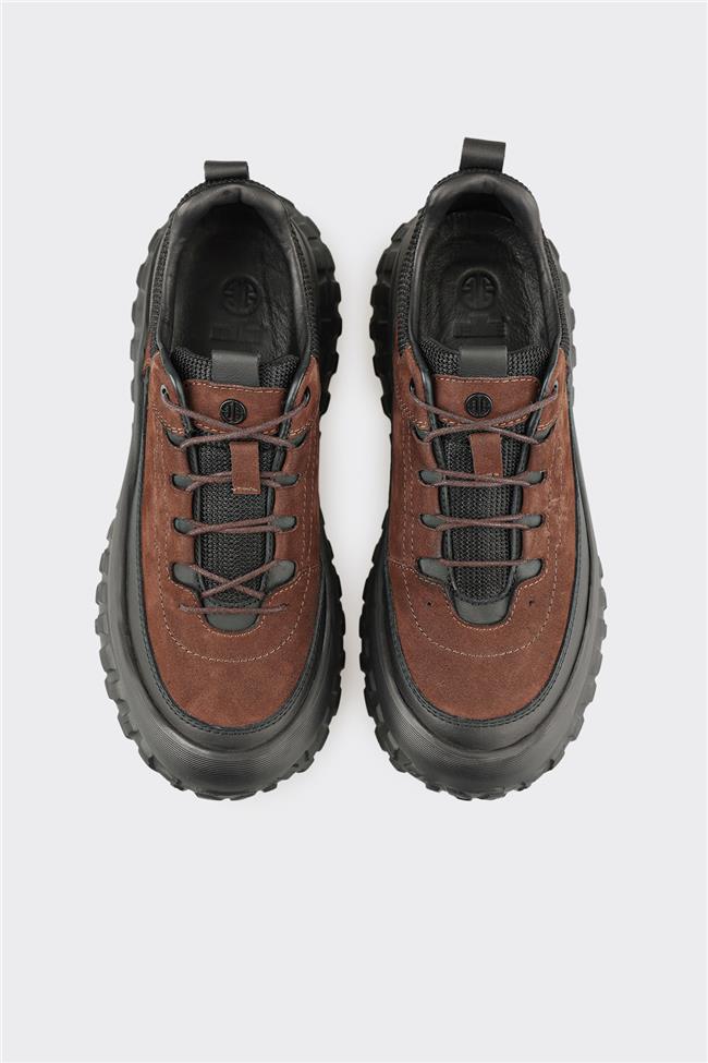 Kahve Deri Erkek Spor Ayakkabı