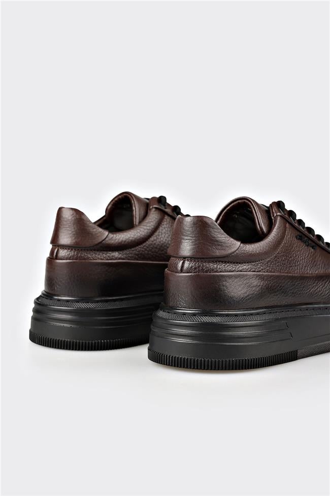 Kahve Deri Erkek Spor Ayakkabı