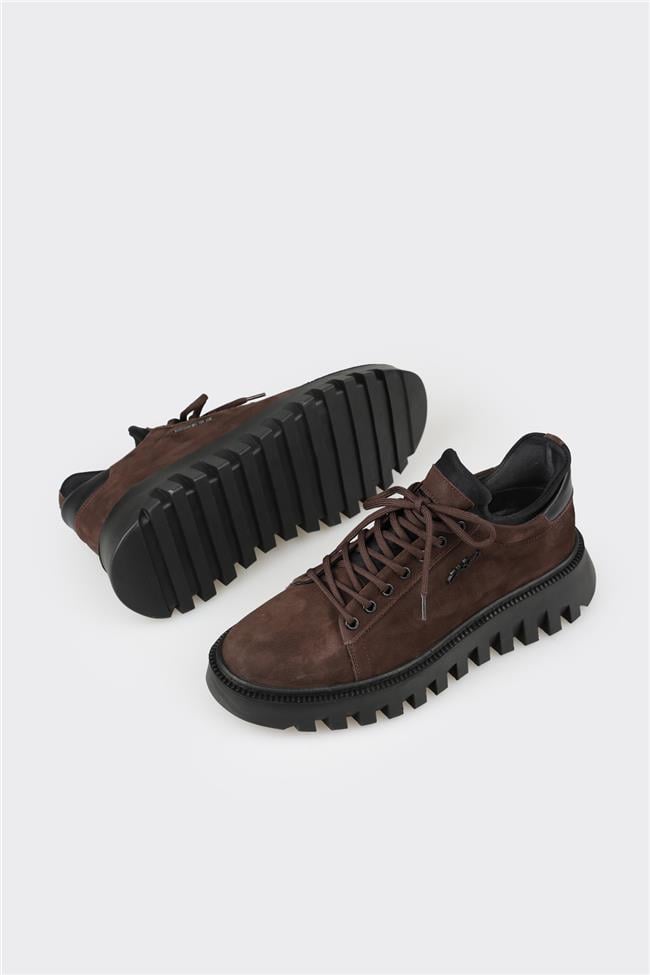 Kahve Deri Erkek Spor Ayakkabı