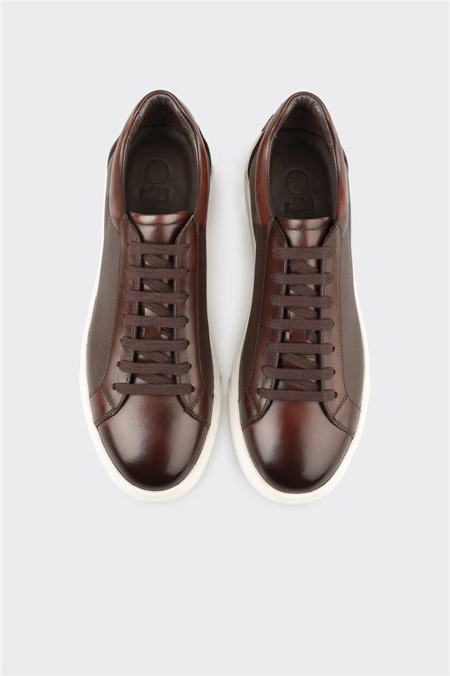 Kahve Deri Erkek Spor Ayakkabı