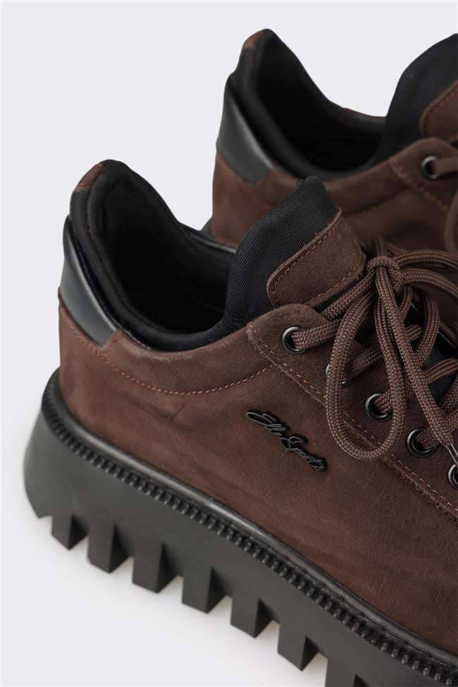 Kahve Deri Erkek Spor Ayakkabı