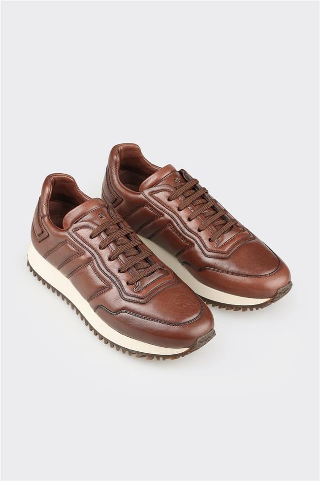 Kahve Deri Erkek Spor Ayakkabı