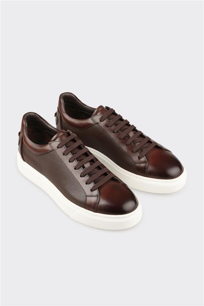 Kahve Deri Erkek Spor Ayakkabı