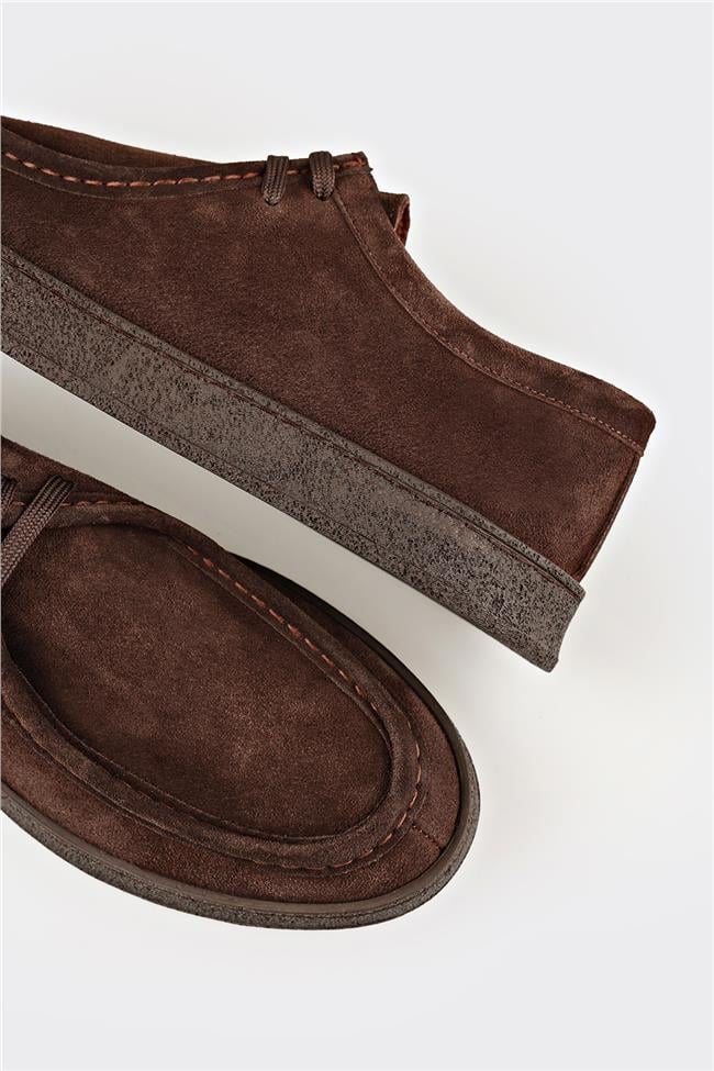 Kahve Deri Erkek Spor Ayakkabı