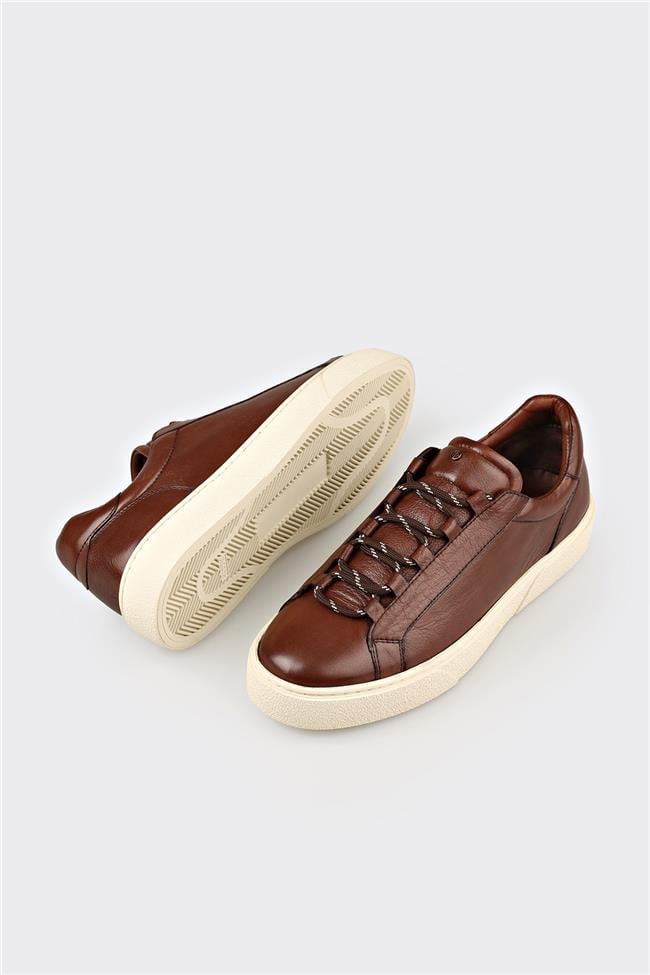 Kahve Deri Erkek Spor Ayakkabı