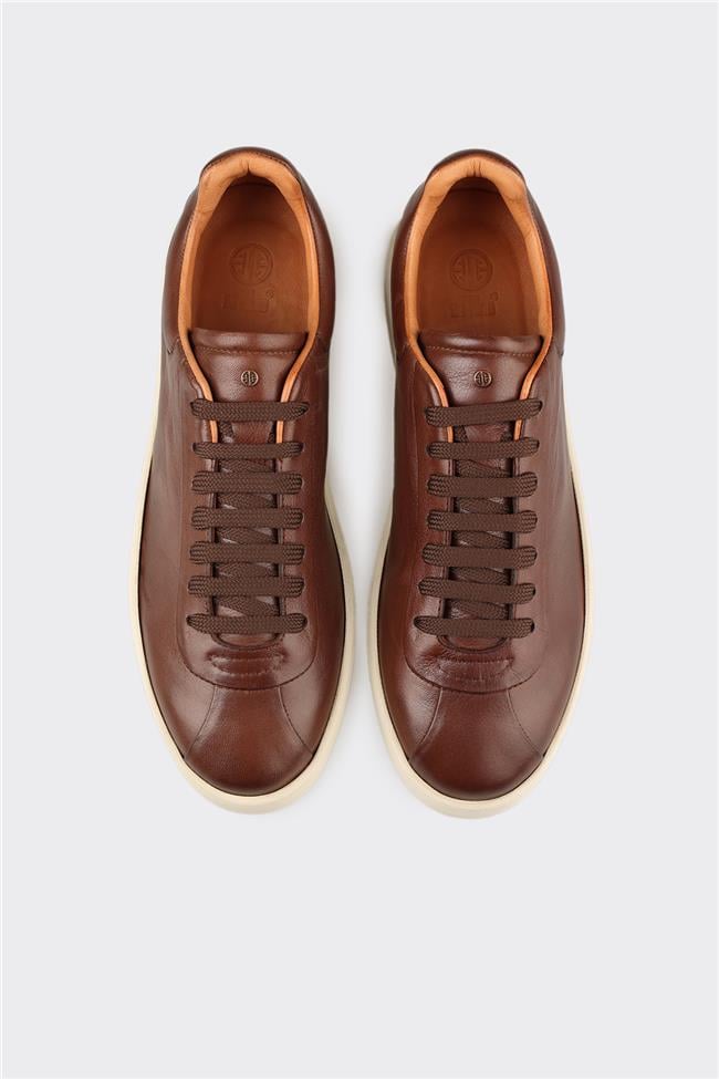 Kahve Deri Erkek Spor Ayakkabı