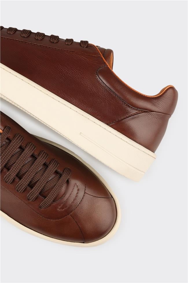 Kahve Deri Erkek Spor Ayakkabı