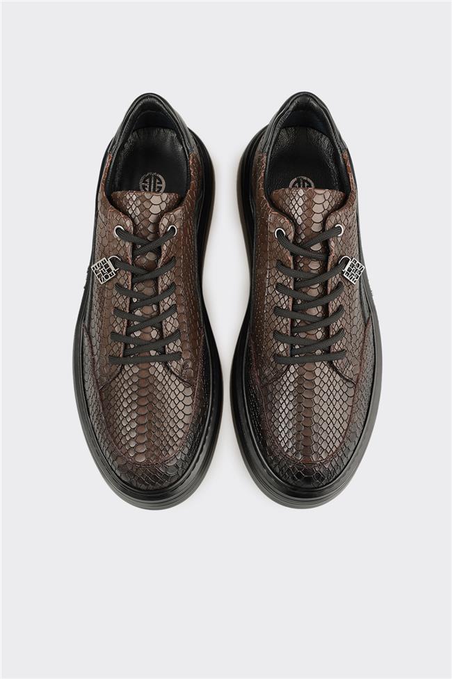 Kahve Deri Erkek Spor Ayakkabı