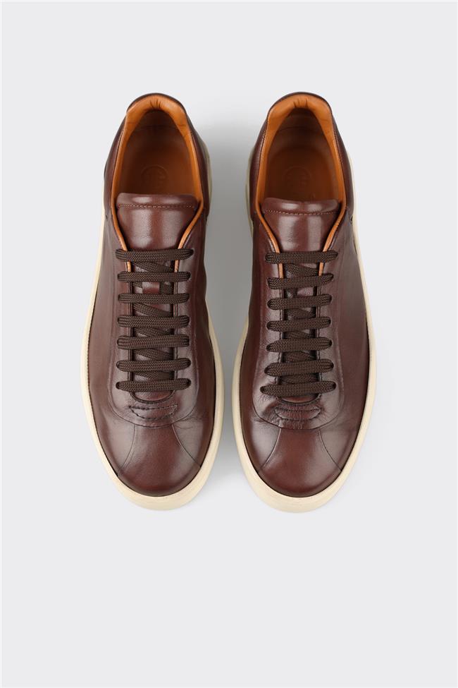 Kahve Deri Erkek Spor Ayakkabı