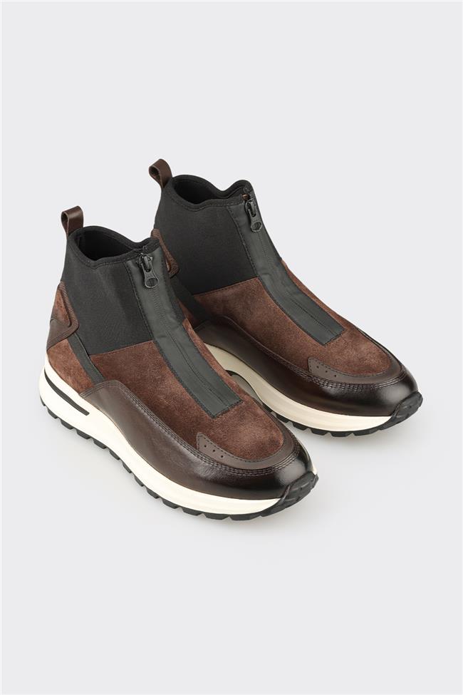 Kahve Deri Erkek Spor Bot