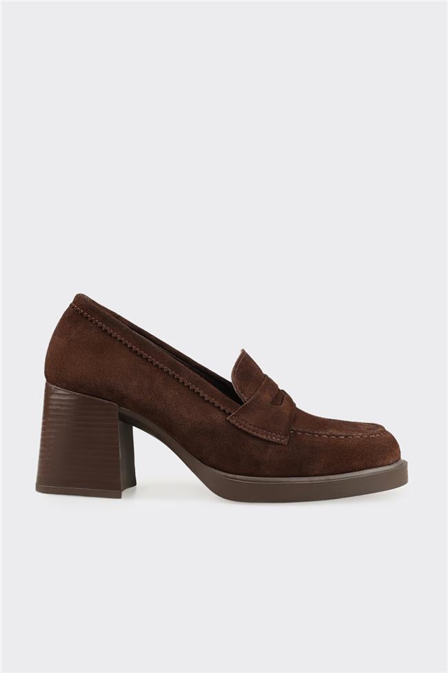 Kahve Deri Kadın Ayakkabı