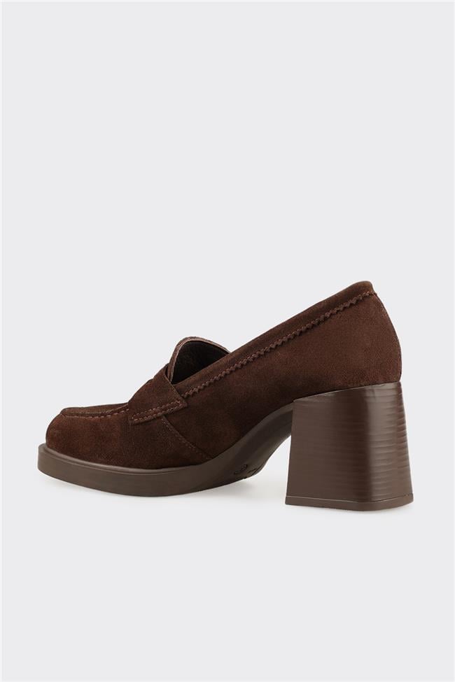 Kahve Deri Kadın Ayakkabı