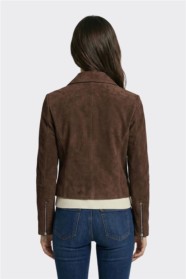 Kahve Deri Kadın Ceket