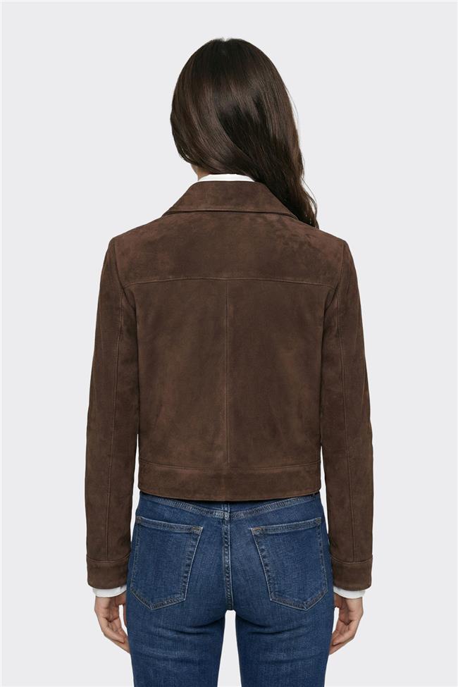 Kahve Deri Kadın Ceket