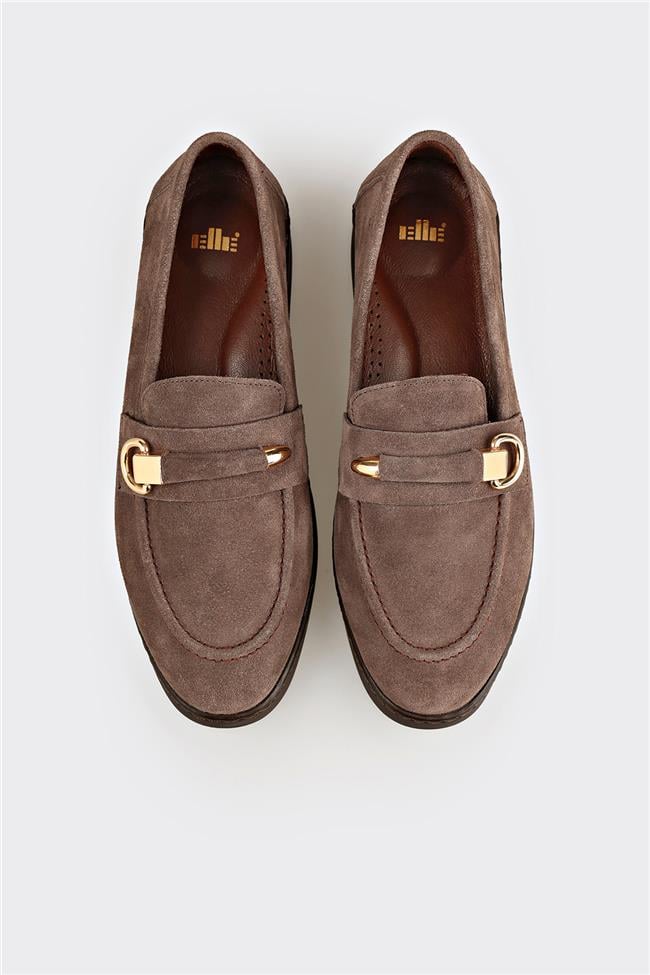 Kahve Deri Kadın Günlük Ayakkabı