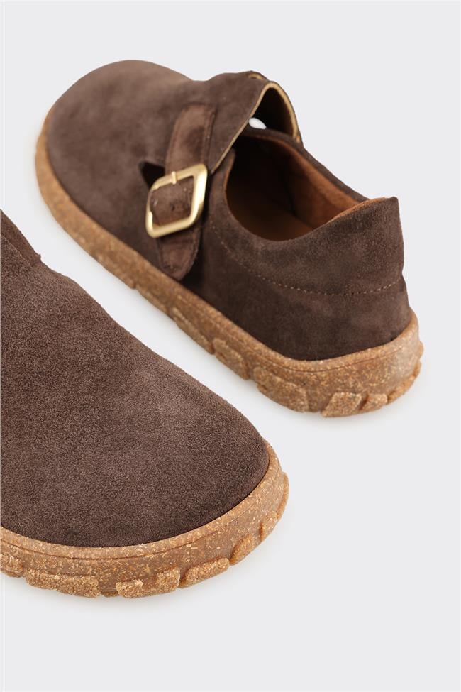 Kahve Deri Kadın Günlük Ayakkabı