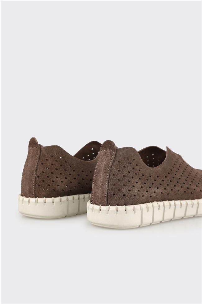 Kahve Deri Kadın Günlük Ayakkabı