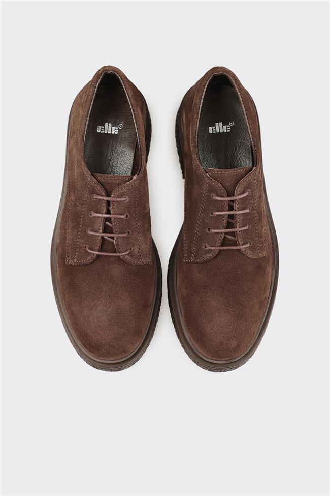 Kahve Deri Kadın Günlük Ayakkabı