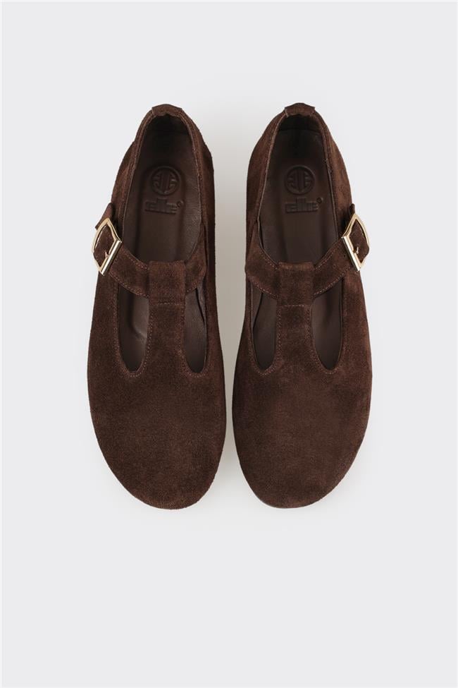 Kahve Deri Kadın Günlük Ayakkabı