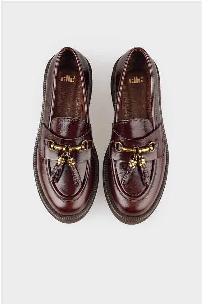 Kahve Deri Kadın Günlük Ayakkabı