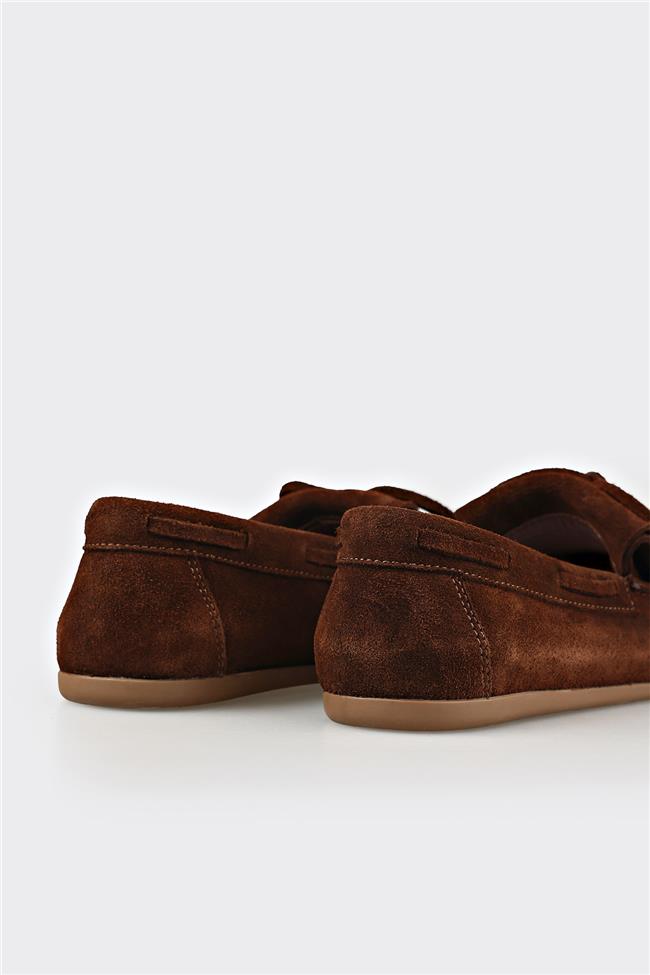 Kahve Deri Kadın Günlük Ayakkabı