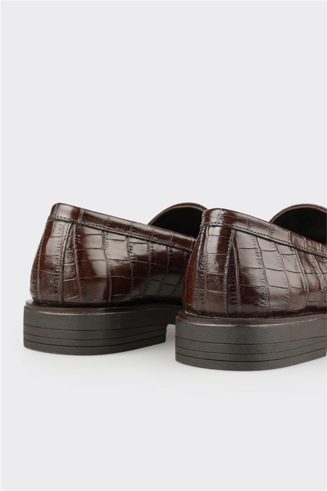 Kahve Deri Kadın Günlük Ayakkabı