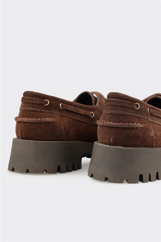 Kahve Deri Kadın Günlük Ayakkabı