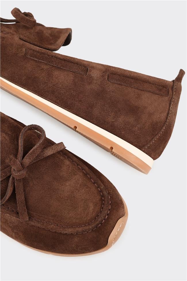 Kahve Deri Kadın Günlük Ayakkabı