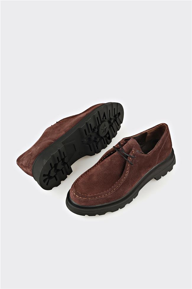 Kahve Deri Kadın Günlük Ayakkabı