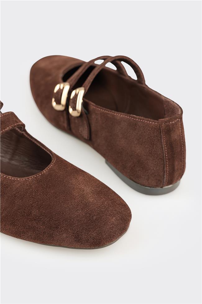 Kahve Deri Kadın Günlük Ayakkabı