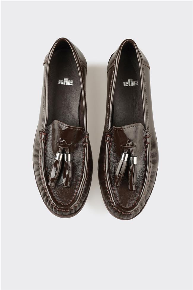 Kahve Deri Kadın Günlük Ayakkabı