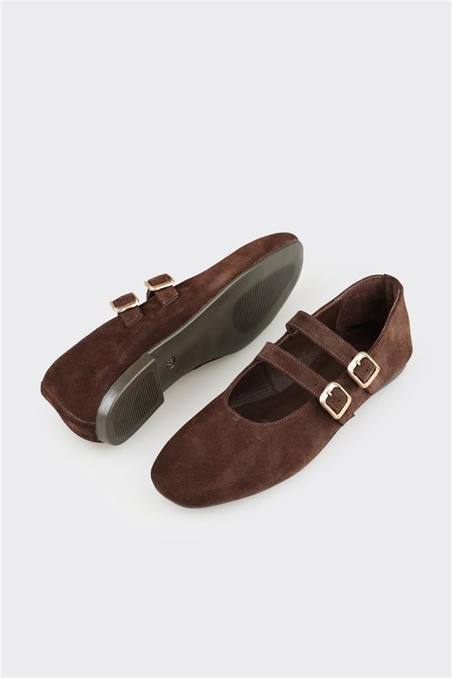 Kahve Deri Kadın Günlük Ayakkabı