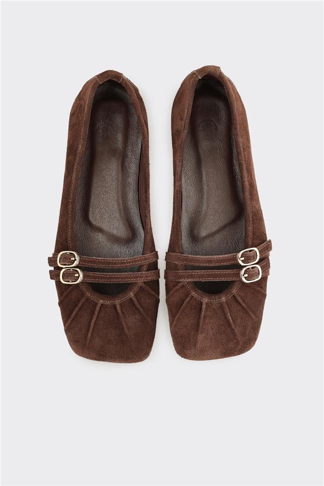 Kahve Deri Kadın Günlük Ayakkabı