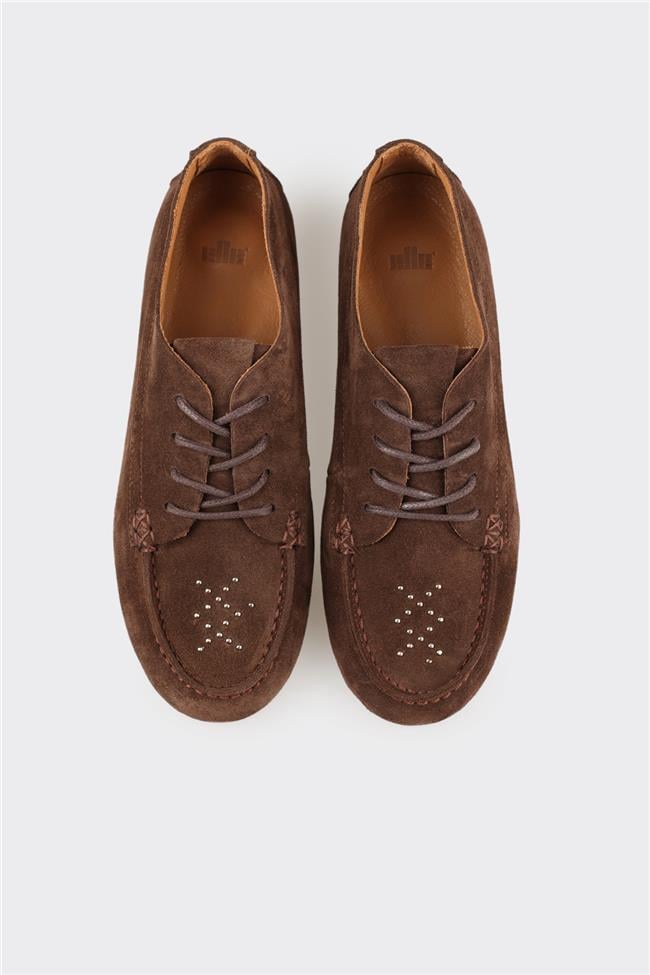 Kahve Deri Kadın Günlük Ayakkabı