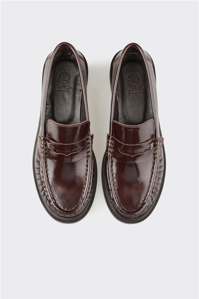 Kahve Deri Kadın Günlük Ayakkabı