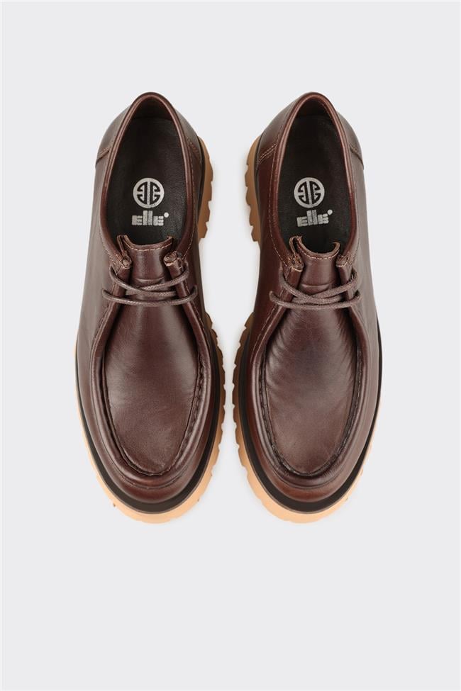 Kahve Deri Kadın Günlük Ayakkabı