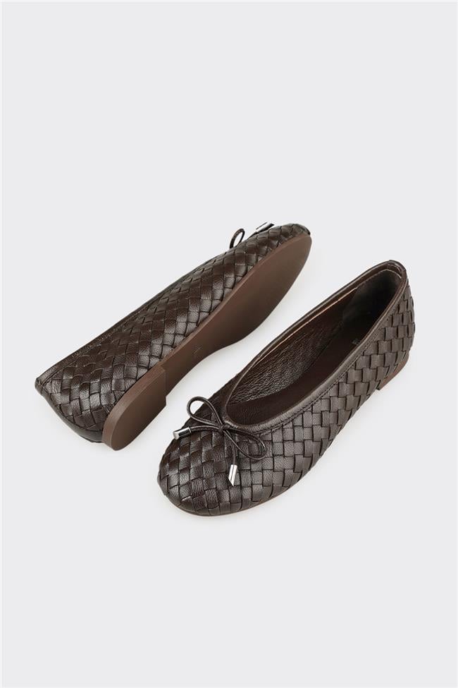 Kahve Deri Kadın Günlük Ayakkabı