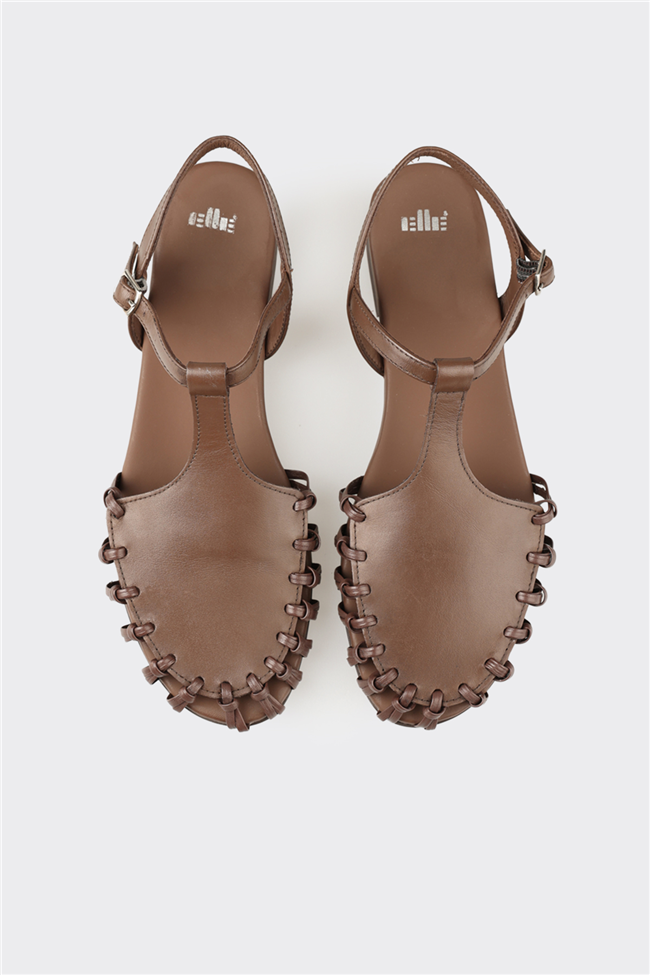 Kahve Deri Kadın Günlük Ayakkabı