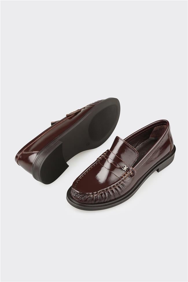 Kahve Deri Kadın Günlük Ayakkabı