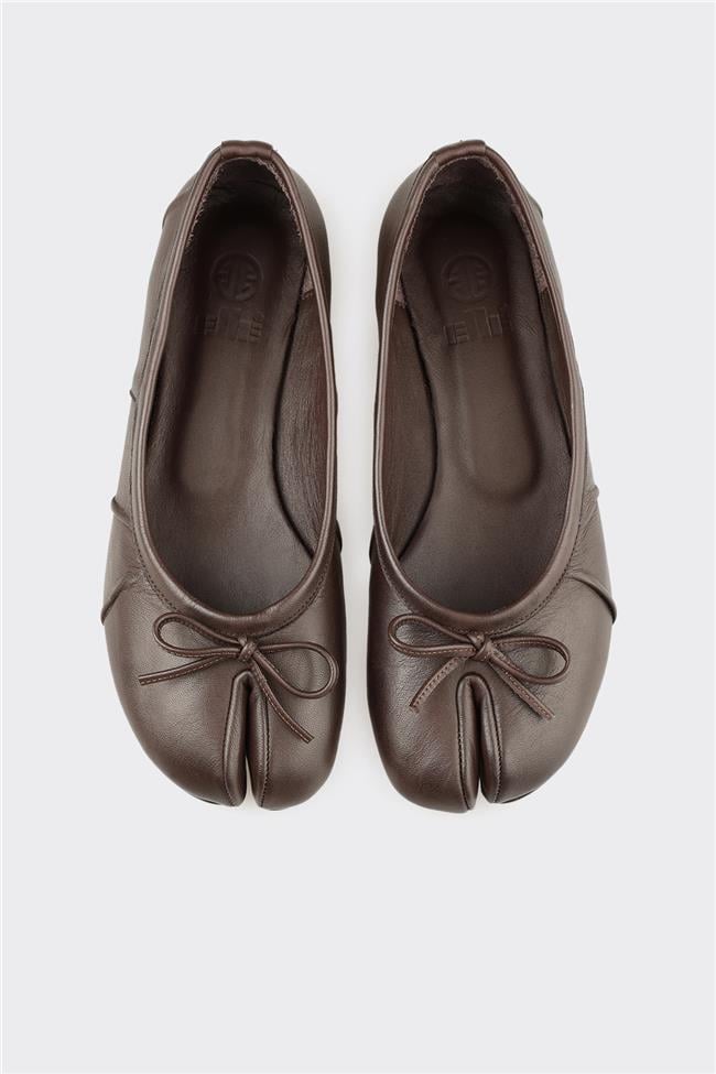 Kahve Deri Kadın Günlük Ayakkabı