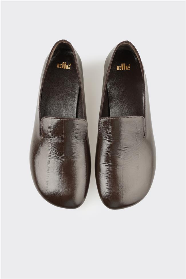 Kahve Deri Kadın Günlük Ayakkabı