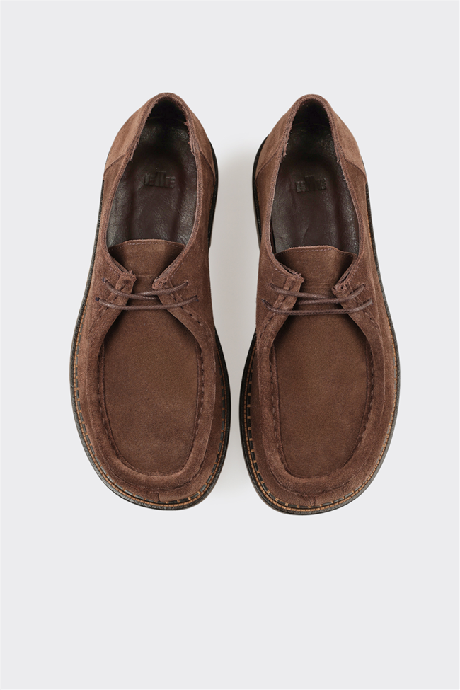 Kahve Deri Kadın Günlük Ayakkabı