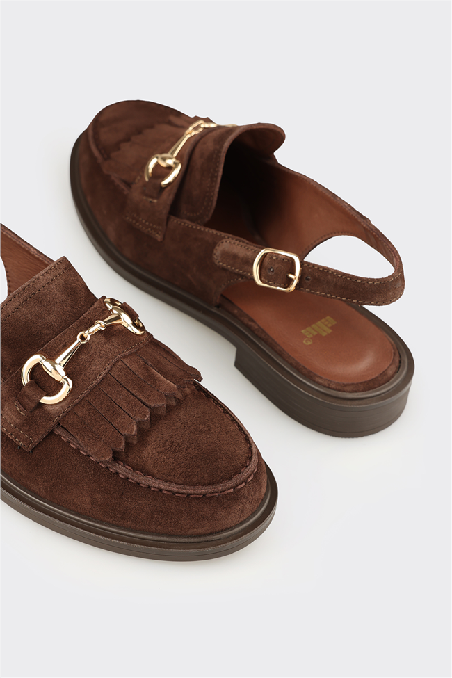 Kahve Deri Kadın Günlük Ayakkabı