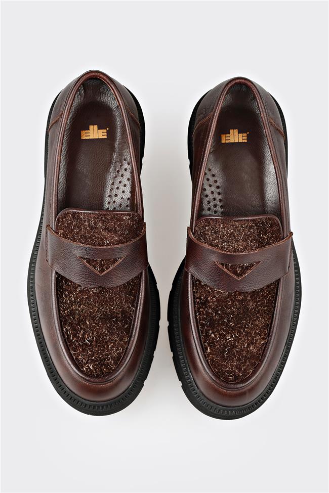 Kahve Deri Kadın Günlük Ayakkabı