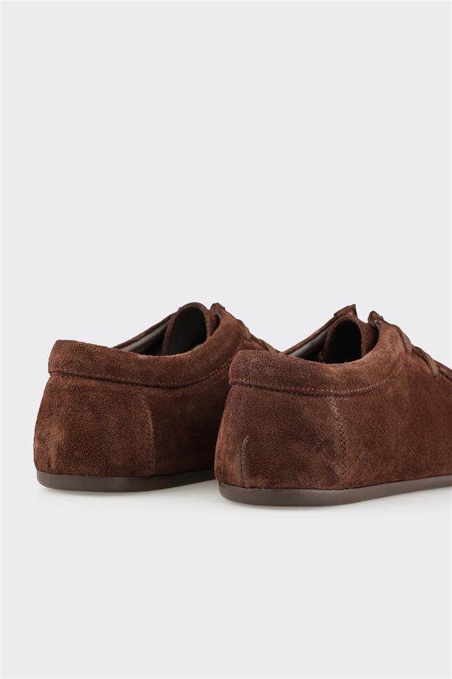 Kahve Deri Kadın Günlük Ayakkabı